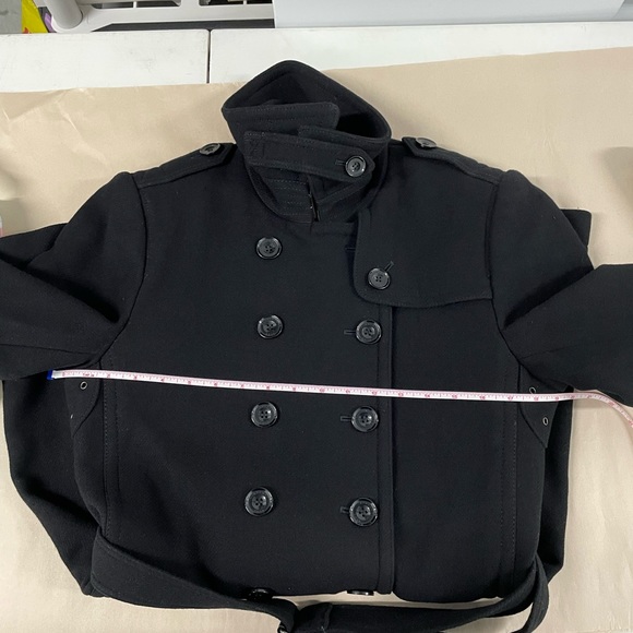 VINTAGE BURBERRY BRIT Banaptes Double Breasted Women's Wool Trench Coat Size 12 - Picture 3 of 16